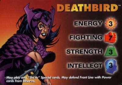 Shiar Deathbird 4-Grid Character Card